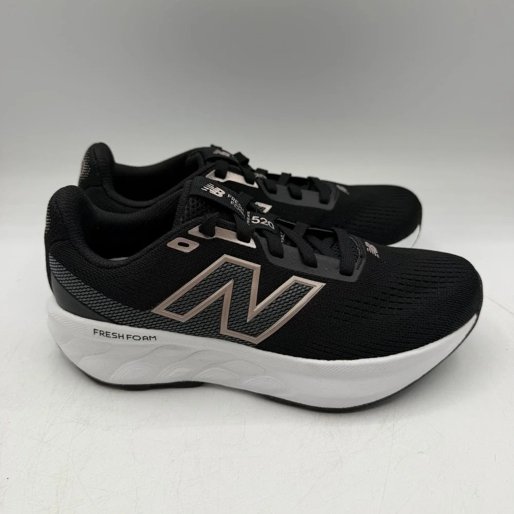 New Balance Fresh Foam 520 v9 Running Shoes Womens Sz 5 B Black/Grey Sneakers